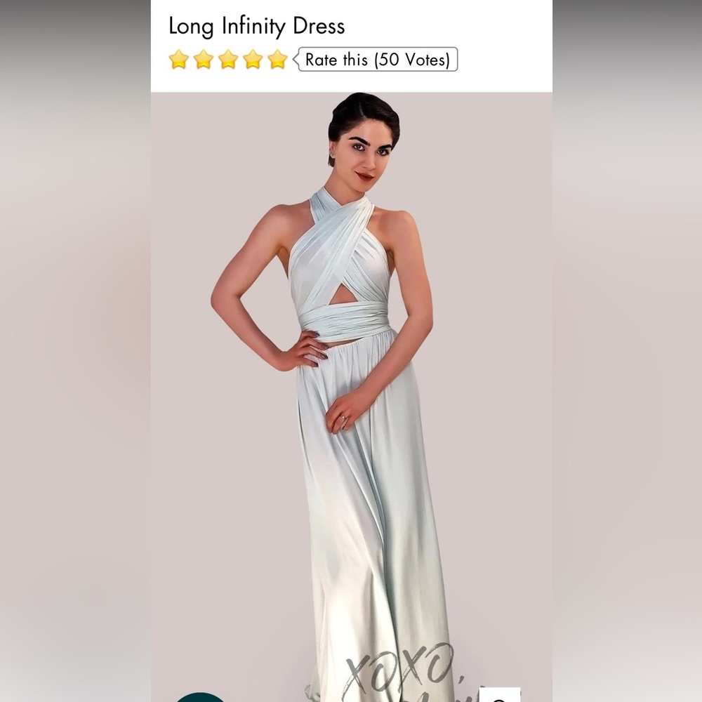 Long Infinity Dress - Mint - Picture 2 of 2